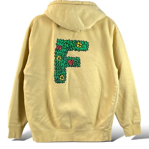 Super Mookin Fiends Flower Bed Pullover Hoodie Mens Sz M Yellow Hooded Sweatshir - Picture 7 of 13